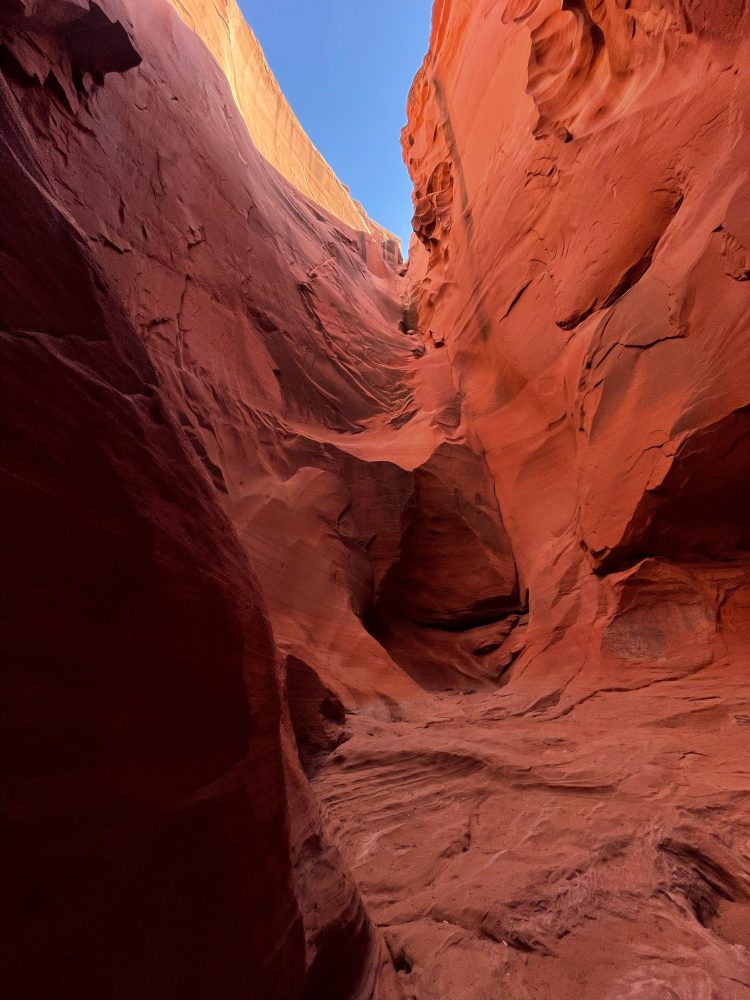 a canyon with a mountain in the background